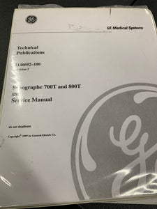 GE SENOGRAPHE 700T AND 800T SERVICE MANUAL, 2146692-100