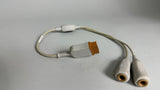 GE TEMPERATURE CABLE, 400 SERIES PROBES, DUAL, 0.5 M/1.7 FT.